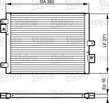 Valeo 814167 - Condensateur, climatisation parts5.com