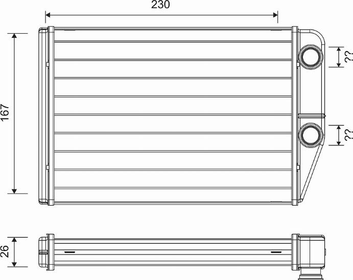 Valeo 811514 - Radiador de calefacción parts5.com