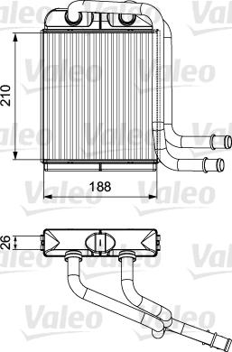 Valeo 811524 - Heat Exchanger, interior heating parts5.com