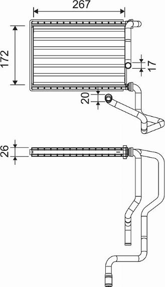 Valeo 811579 - Izmenjivač toplote, grejanje unutrašnjeg prostora parts5.com