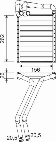 Valeo 811655 - Výměník tepla, vnitřní vytápění parts5.com