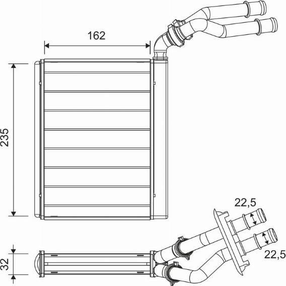 Valeo 811658 - Schimbator caldura, incalzire habitaclu parts5.com