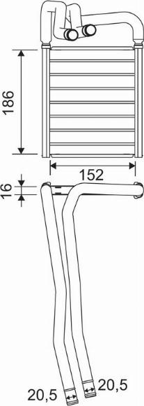 Valeo 811605 - Schimbator caldura, incalzire habitaclu parts5.com