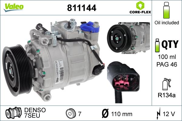 Valeo 811144 - Kompresör, klima sistemi parts5.com