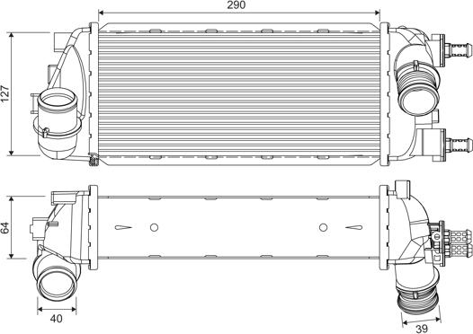 Valeo 818695 - Chłodnica powietrza doładowującego parts5.com