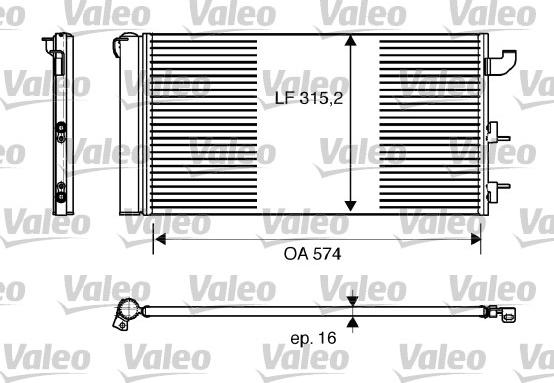 Valeo 818162 - Condensador, aire acondicionado parts5.com