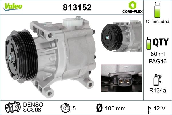 Valeo 813152 - Compresor, climatizare parts5.com