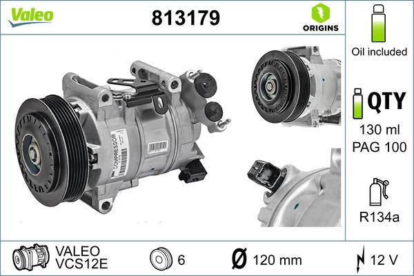 Valeo 813179 - Compresor, aire acondicionado parts5.com