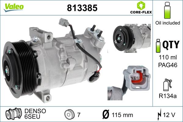 Valeo 813385 - Kompresor, klimatyzacja parts5.com