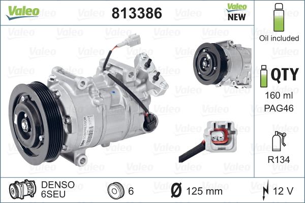 Valeo 813386 - Kompresszor, klíma parts5.com