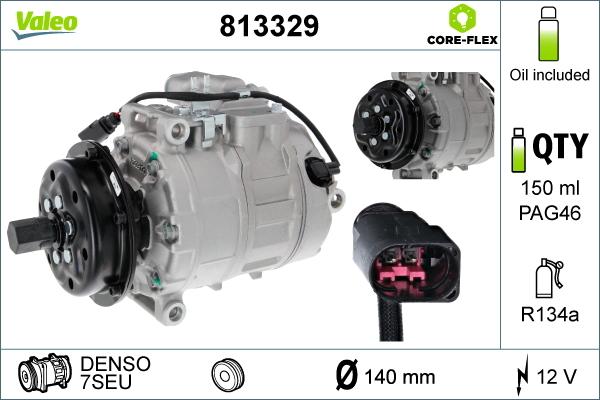 Valeo 813329 - Compressor, air conditioning parts5.com