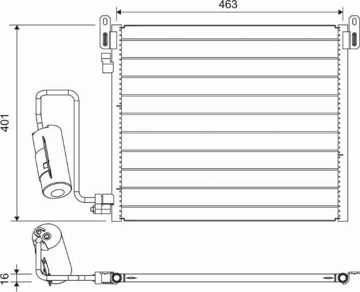 Valeo 817853 - Condensador, aire acondicionado parts5.com