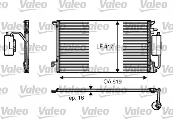 Valeo 817809 - Condensador, aire acondicionado parts5.com