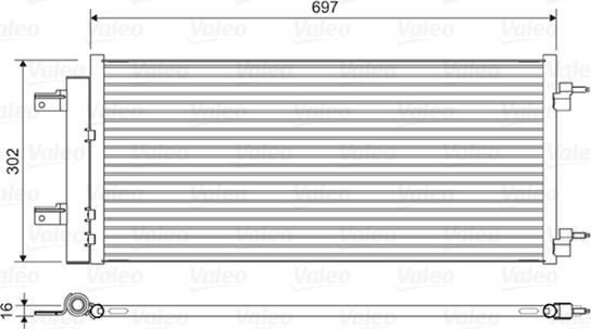 Valeo 822626 - Condensador, aire acondicionado parts5.com