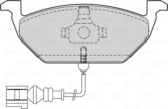 Valeo 301408 - Sada brzdových destiček, kotoučová brzda parts5.com