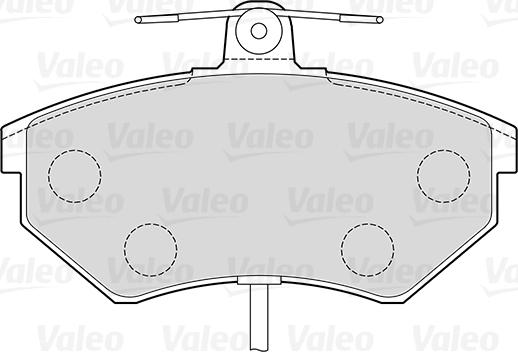 Valeo 301484 - Kit de plaquettes de frein, frein à disque parts5.com