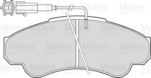 Valeo 301569 - Sada brzdových platničiek kotúčovej brzdy parts5.com