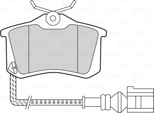 Valeo 301674 - Sada brzdových destiček, kotoučová brzda parts5.com