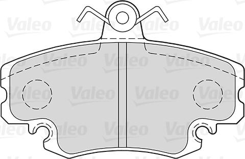 Valeo 301002 - Komplet zavornih oblog, ploscne (kolutne) zavore parts5.com