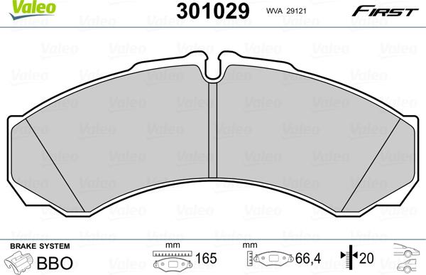 Valeo 301029 - Set placute frana,frana disc parts5.com