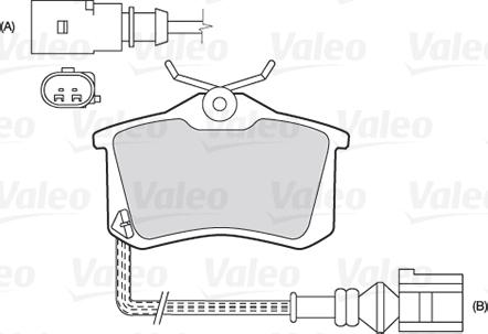 Valeo 301180 - Sada brzdových platničiek kotúčovej brzdy parts5.com