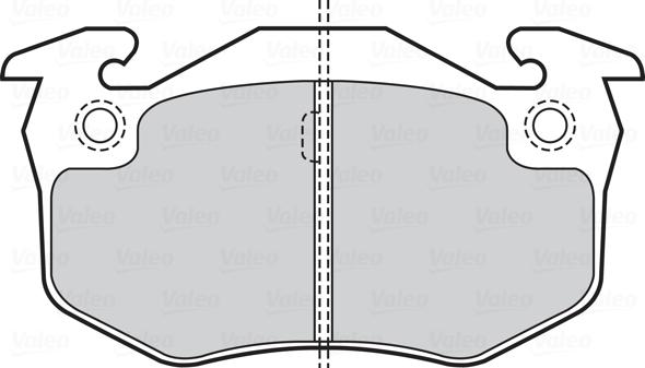 Valeo 301396 - Комплект спирачно феродо, дискови спирачки parts5.com