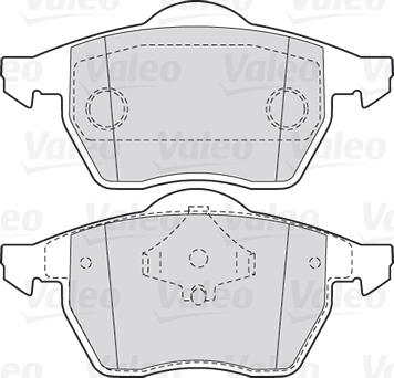 Valeo 301355 - Sada brzdových platničiek kotúčovej brzdy parts5.com