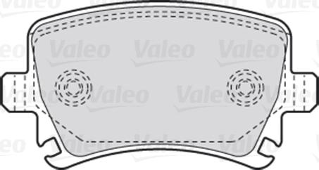 Valeo 301752 - Sada brzdových destiček, kotoučová brzda parts5.com