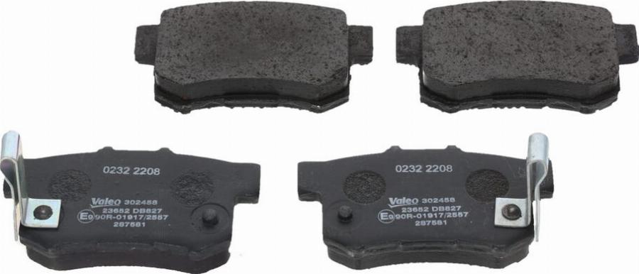 Valeo 302458 - Fékbetétkészlet, tárcsafék parts5.com