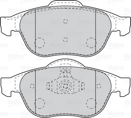 Valeo 302096 - Sada brzdových platničiek kotúčovej brzdy parts5.com