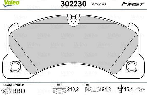 Valeo 302230 - Brake Pad Set, disc brake parts5.com