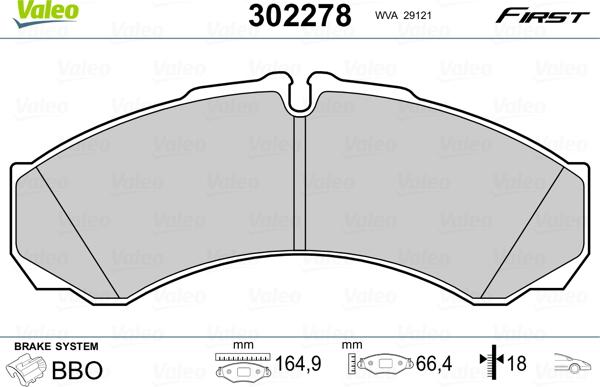 Valeo 302278 - Set placute frana,frana disc parts5.com