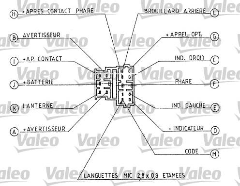 Valeo 251271 - Prekidač poluge upravljača parts5.com