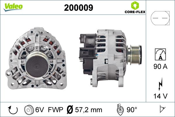 Valeo 200009 - Alternador parts5.com