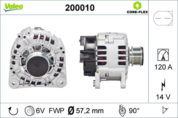 Valeo 200010 - Generator / Alternator parts5.com