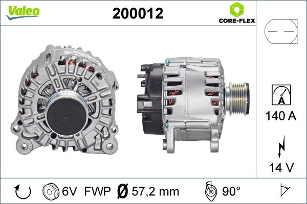Valeo 200012 - Alternador parts5.com