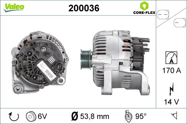 Valeo 200036 - Γεννήτρια parts5.com