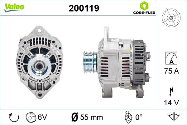 Valeo 200119 - Alternator parts5.com