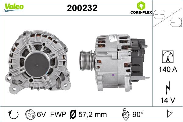 Valeo 200232 - Alternador parts5.com