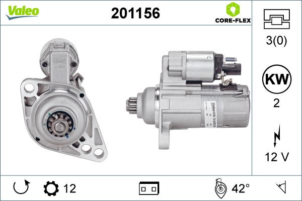 Valeo 201156 - Motor de arranque parts5.com