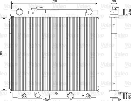 Valeo 701596 - Радиатор, охлаждение двигателя parts5.com