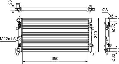 Valeo 701522 - Hűtő, motorhűtés parts5.com