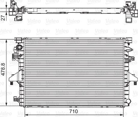 Valeo 701654 - Radiador, refrigeración del motor parts5.com