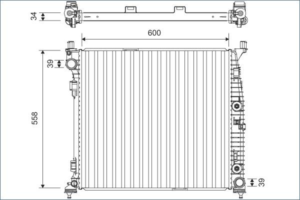 Valeo 701167 - Motor su radyatörü parts5.com