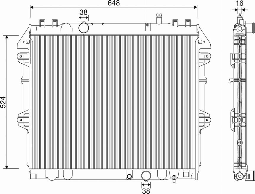 Valeo 701345 - Hűtő, motorhűtés parts5.com