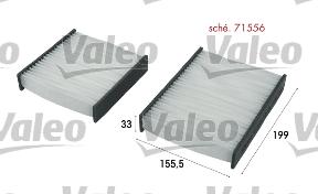 Valeo 715556 - Filtro, aire habitáculo parts5.com