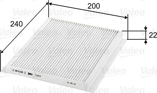 Valeo 715816 - Filter, Innenraumluft parts5.com