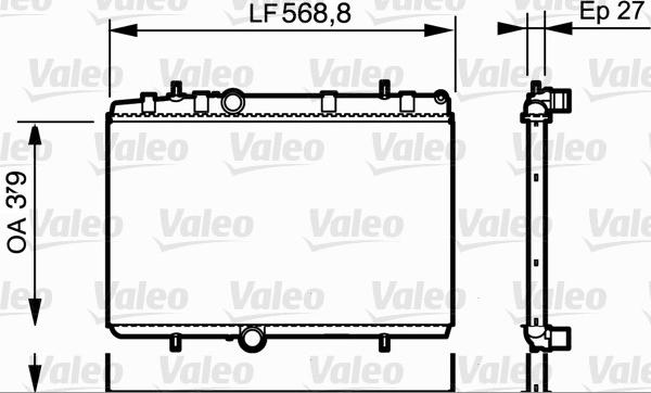 Valeo 734338 - Radiador, refrigeración del motor parts5.com