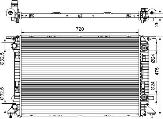 Valeo 735472 - Radiator, racire motor parts5.com