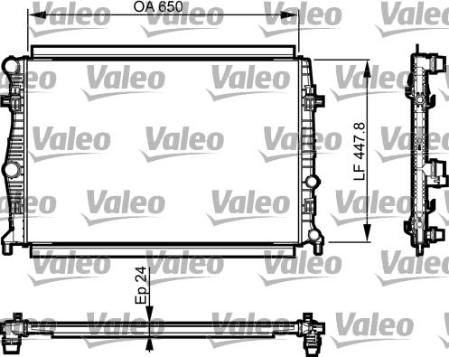 Valeo 735556 - Chłodnica, układ chłodzenia silnika parts5.com